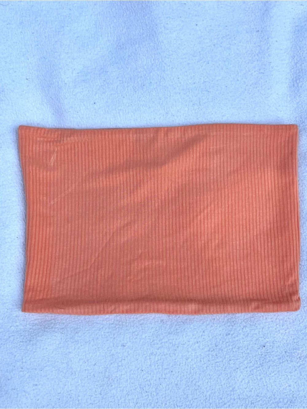 Topshop Ribbed Orange Tube Top